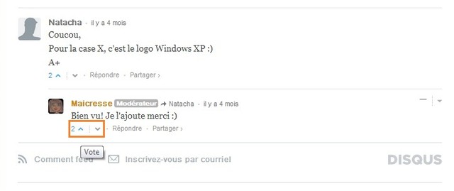 Vote commentaire Disqus