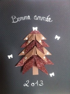 origami carte noel sapin