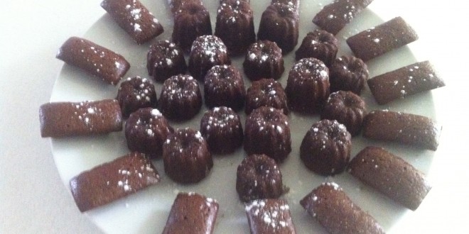 Dessert canelés et financiers au chocolat