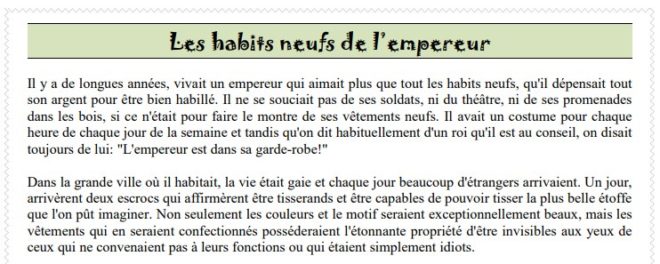 Les habits neufs de l empereur