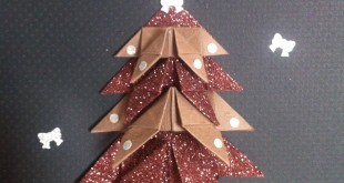 origami carte noel sapin