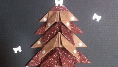 origami carte noel sapin