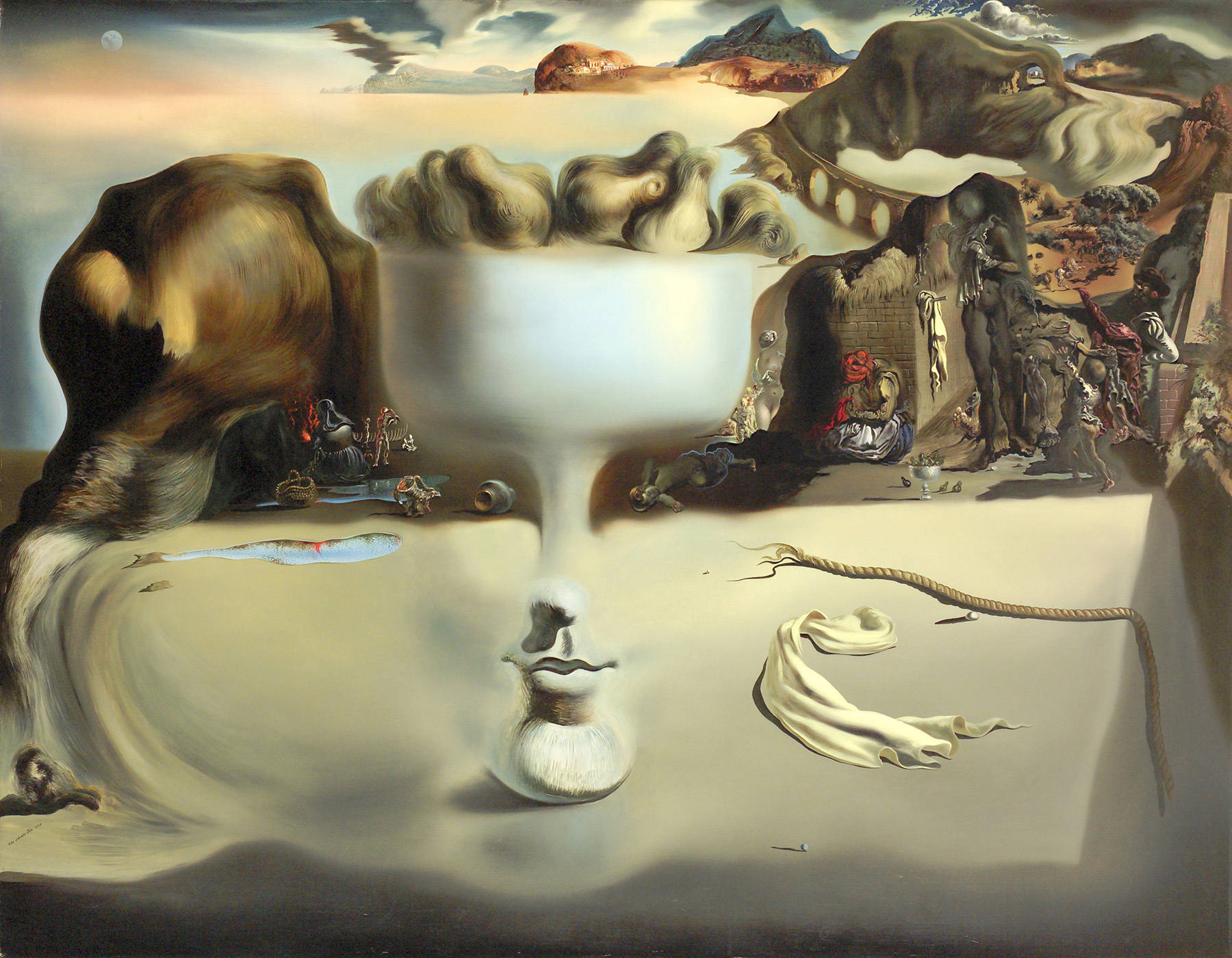 Salvador Dali Apparition of a Face and Fruit Dish on a Beach 1938