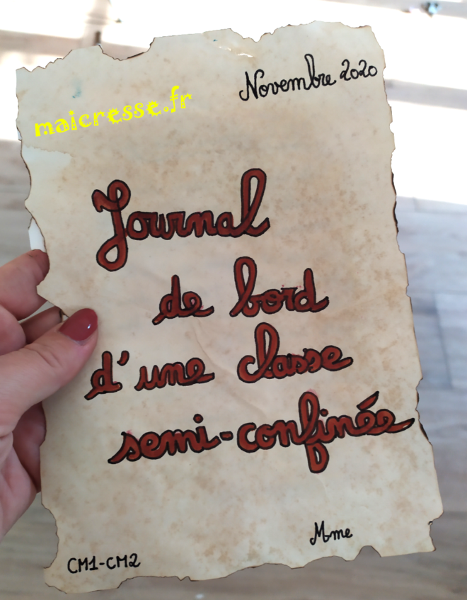 journal de bord papier vieilli