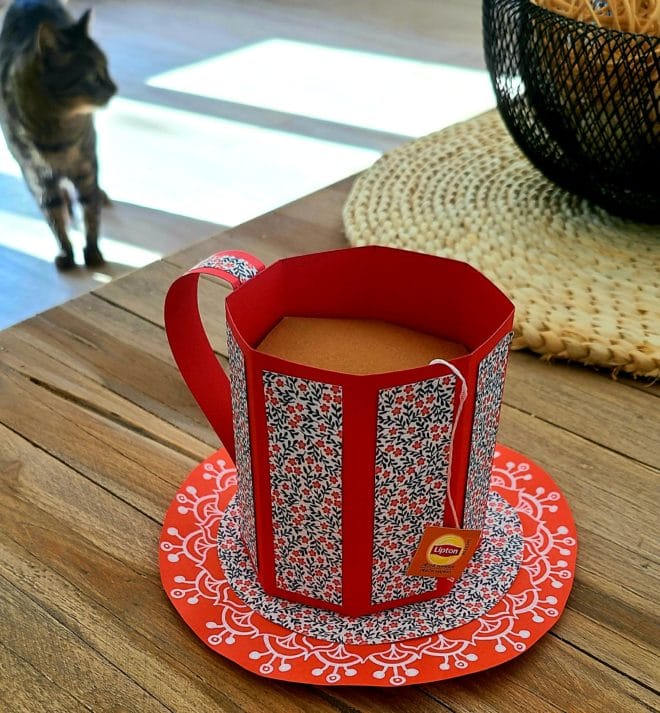 tasse de thé chat