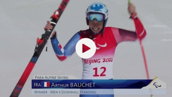 le skieur Arthur Bauchet, médaille or