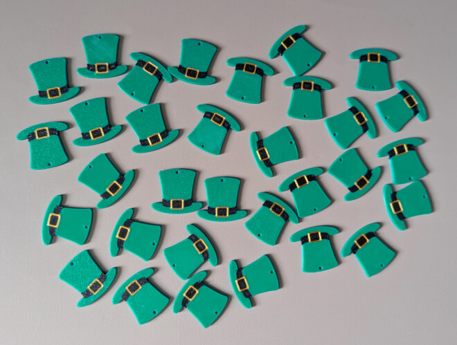lot pendentifs saint patrick imprime en 3d vert