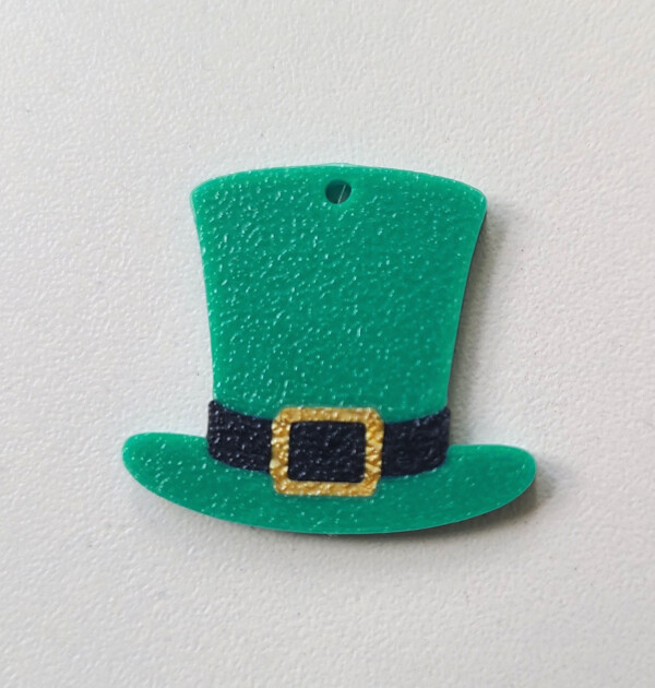 pendentif saint patrick imprime en 3d vert